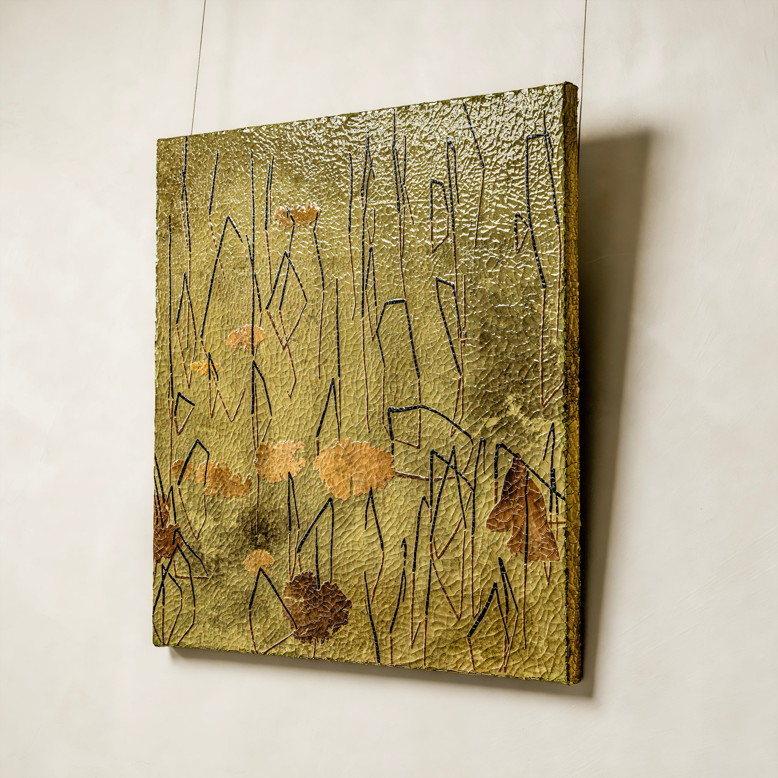 Lotus Serenade Texture Handcrafted Art