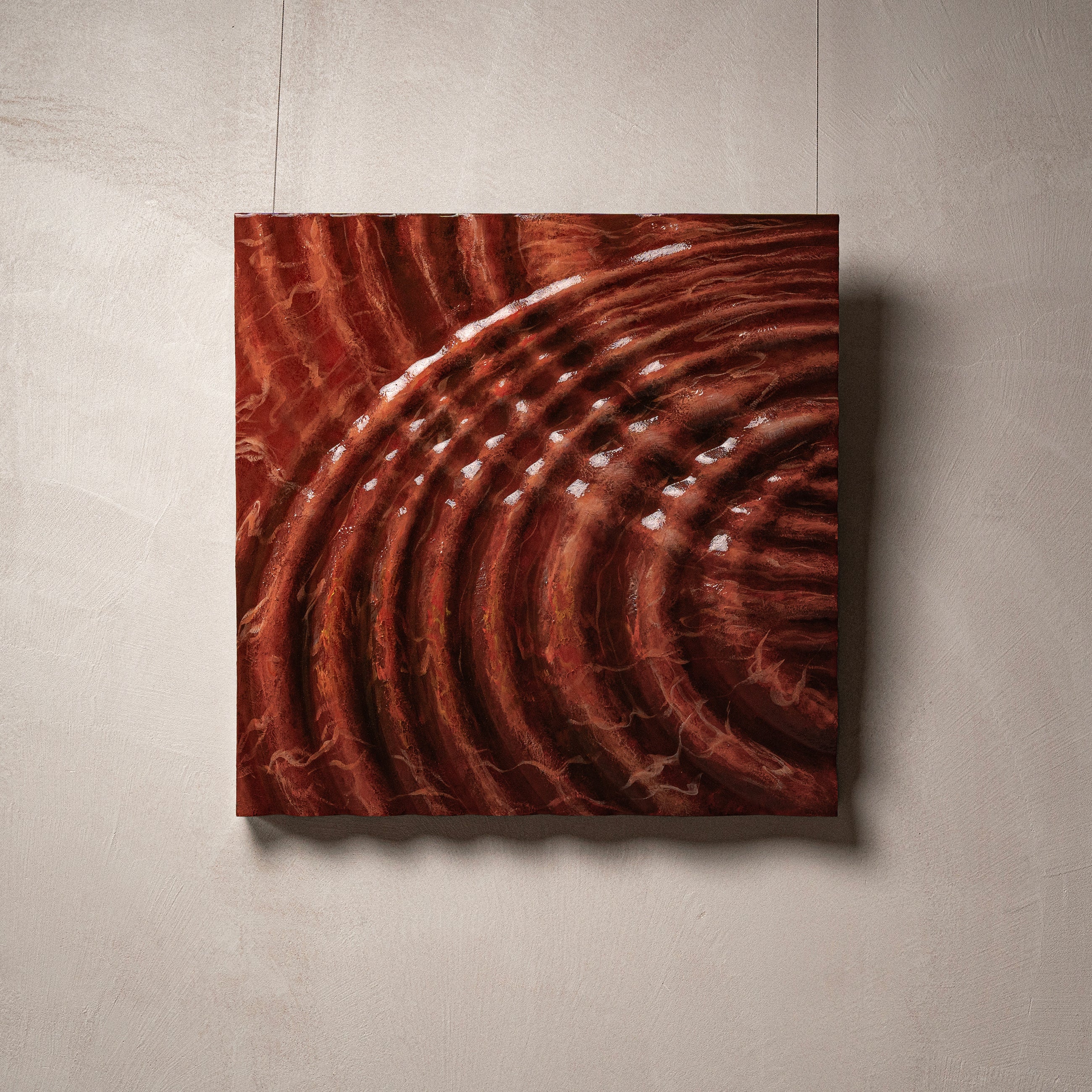 Ripples Texture Handcrafted Solid Art