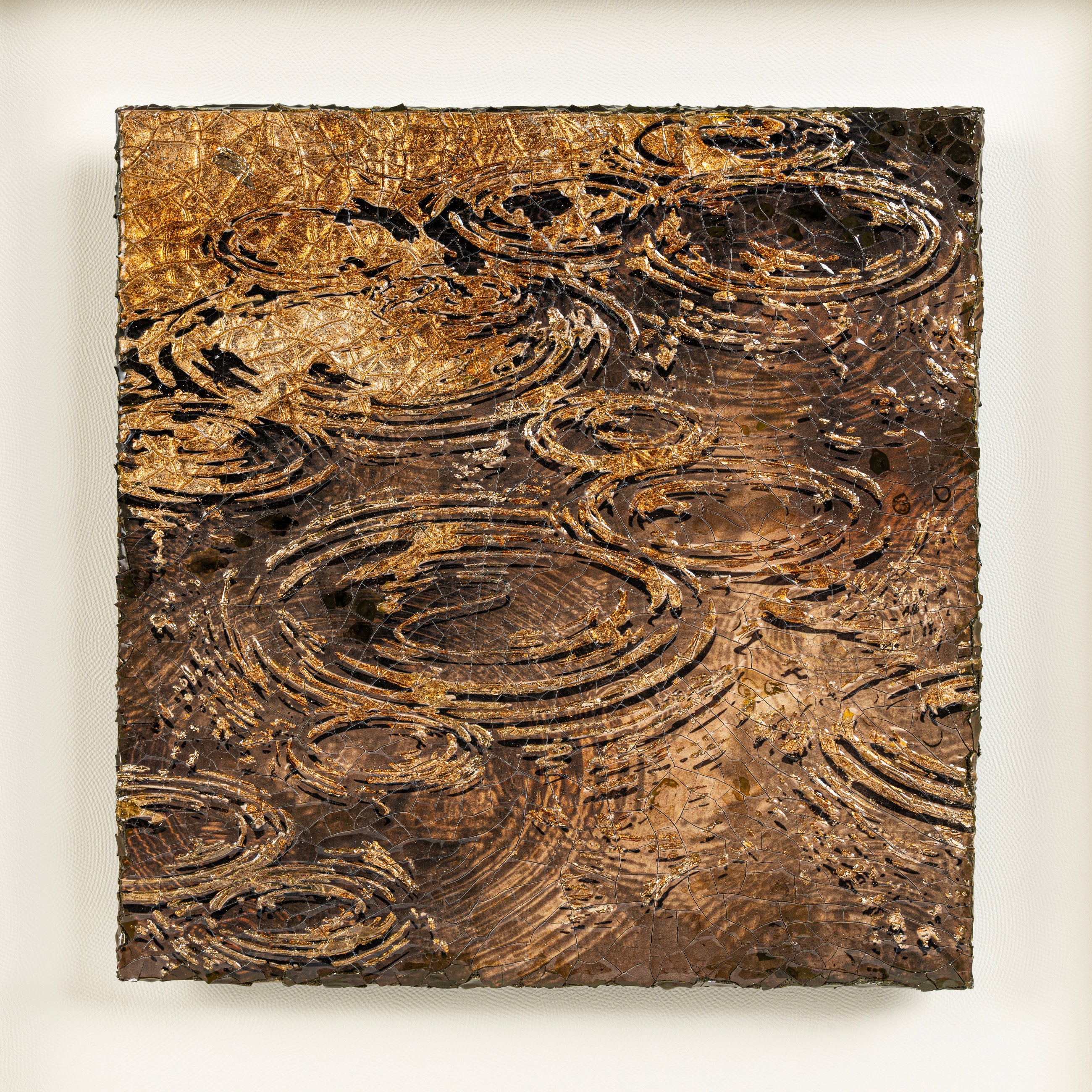 Autumn and Ripples Fired Foil Handcrafted Art