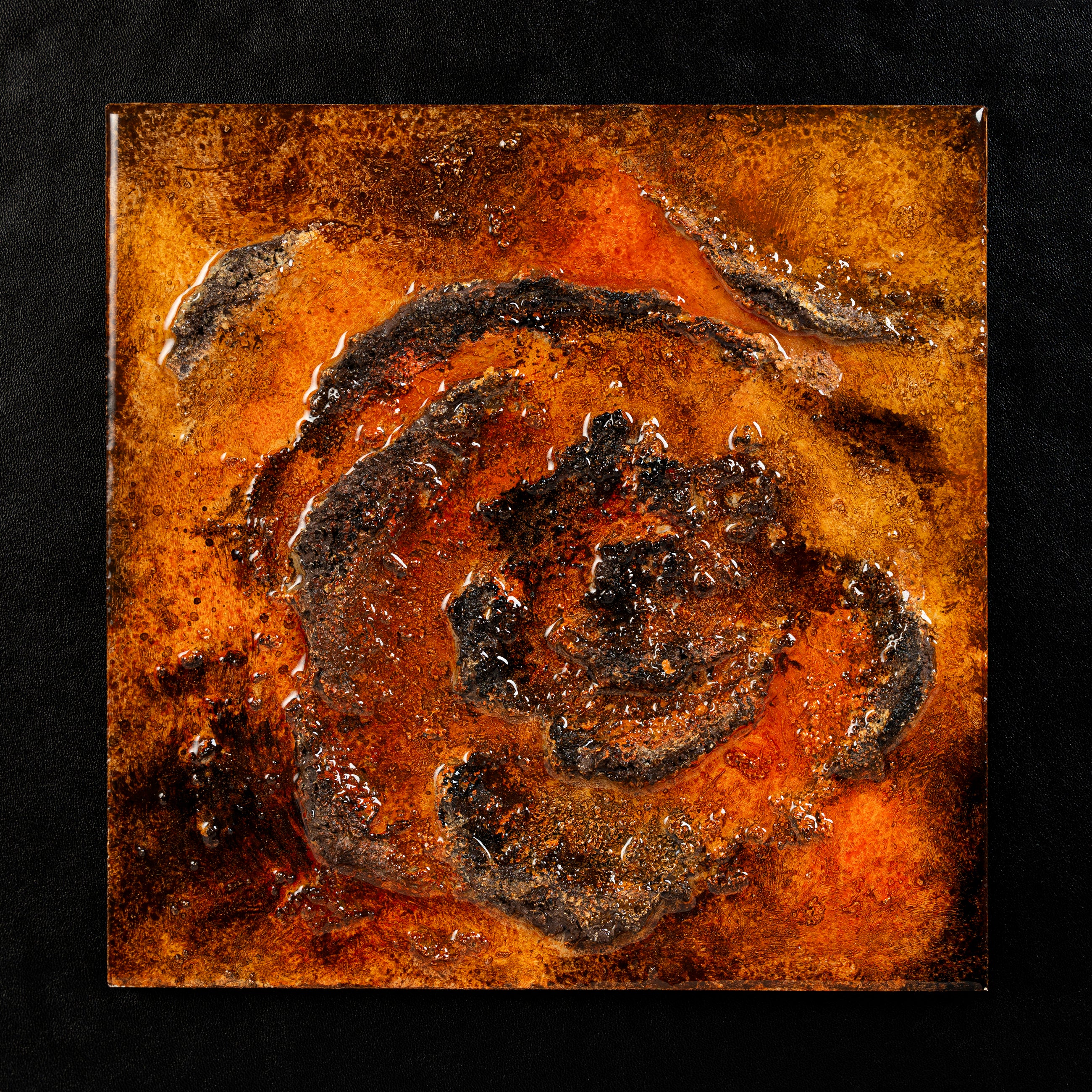 The Blazing Rose Texture Handcrafted Art