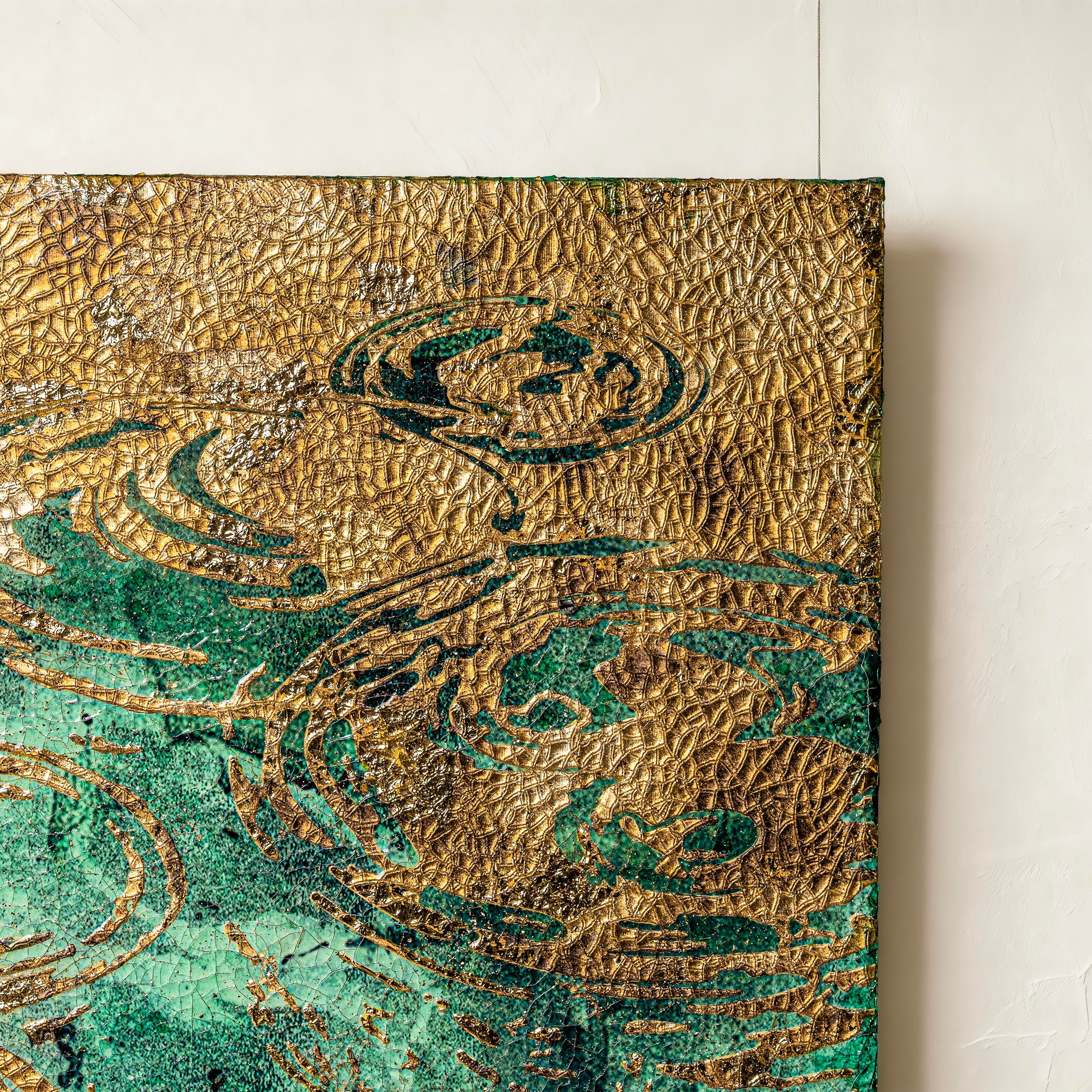 Spring and Ripples Fired Foil Handcrafted Art