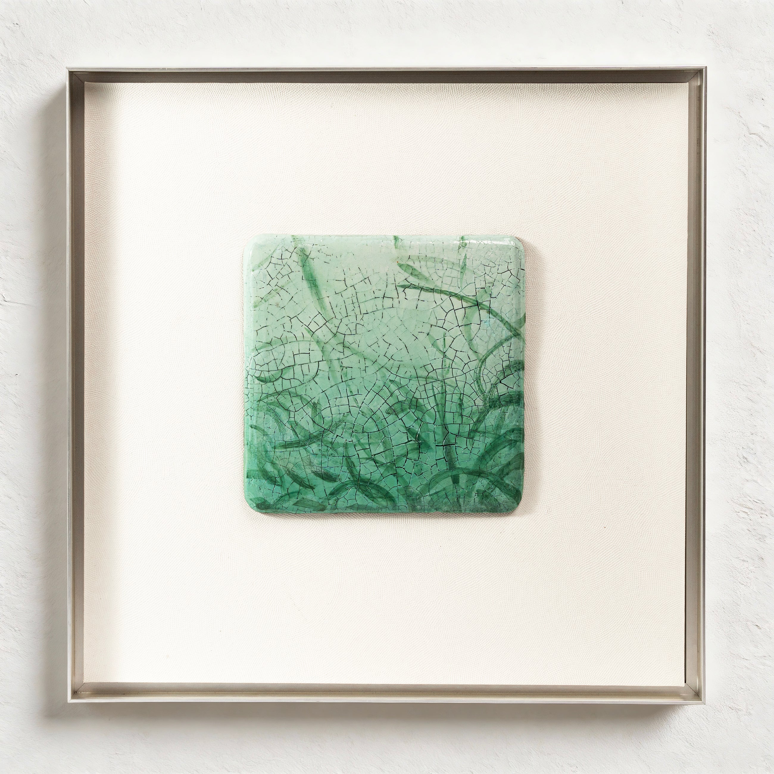 Cyan Field Vein Texture Handcrafted Art