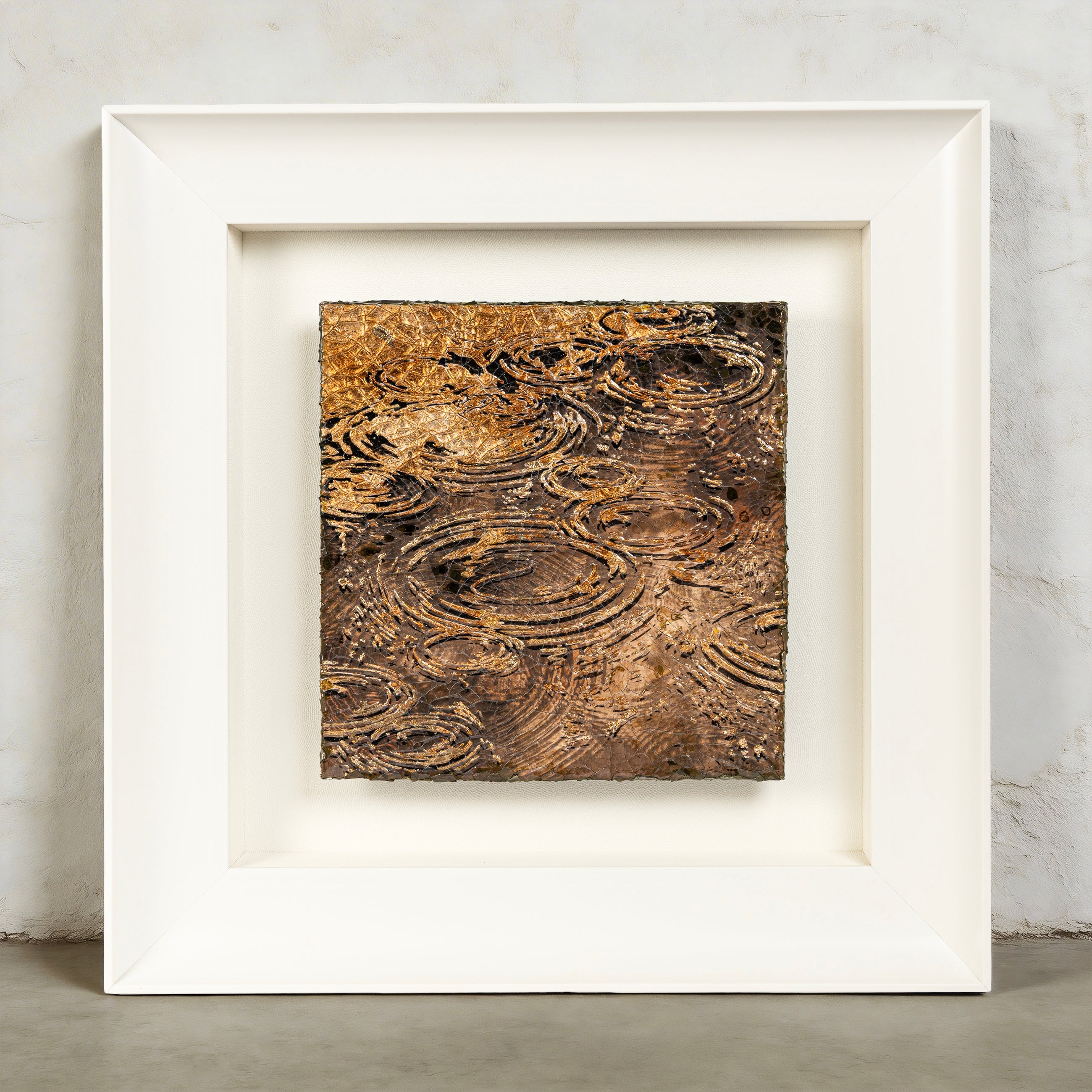 Autumn and Ripples Fired Foil Handcrafted Art