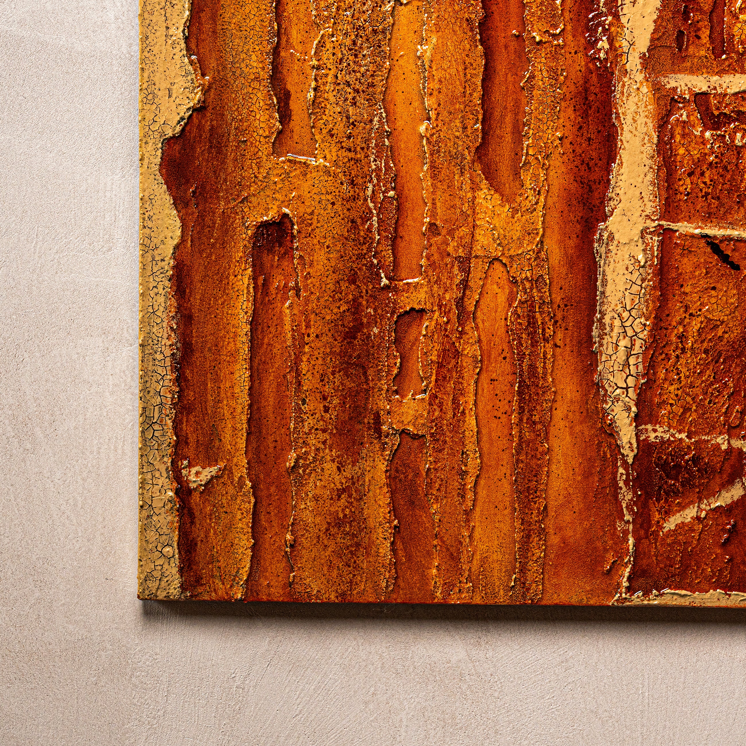 Gilded Terrain Texture Handcrafted Art