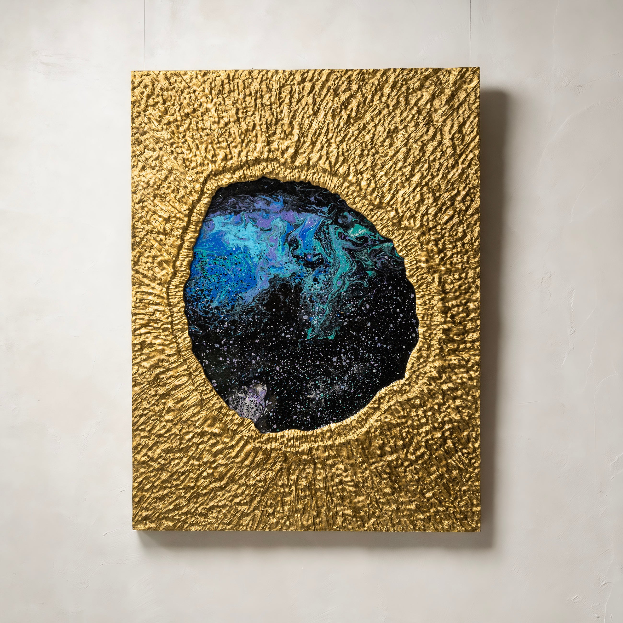 Cosmic Nebula Texture Handcrafted Art