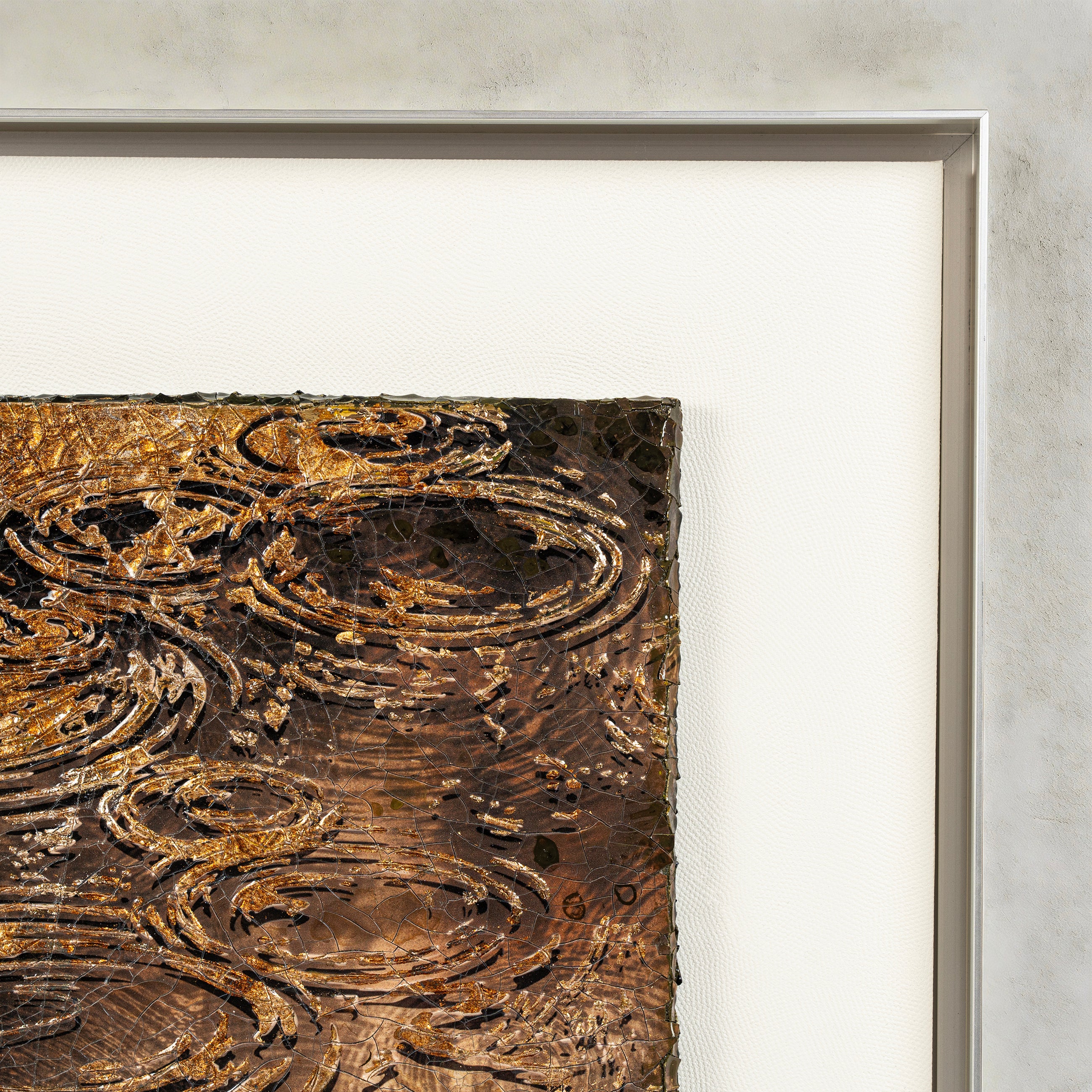 Autumn and Ripples Fired Foil Handcrafted Art