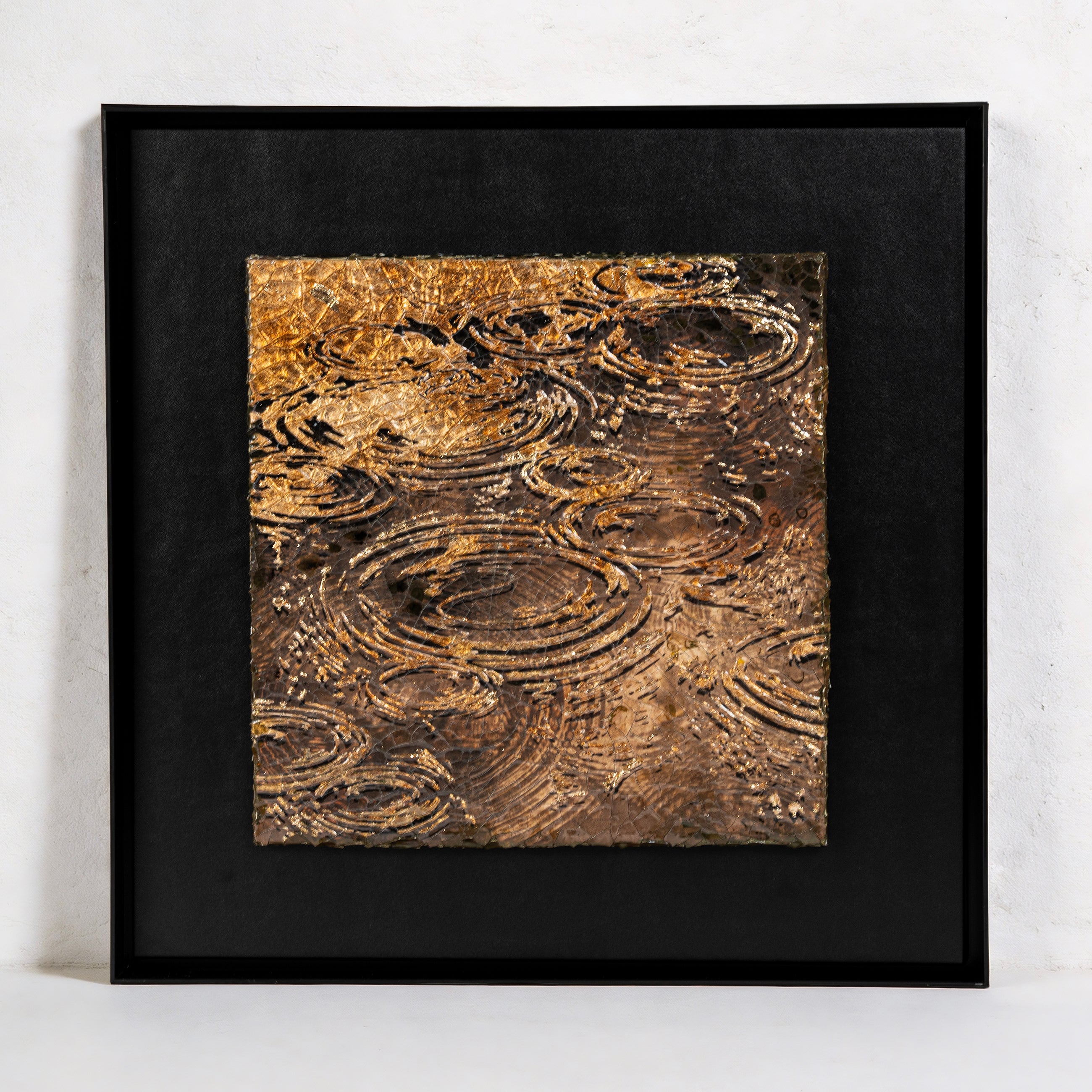 Autumn and Ripples Fired Foil Handcrafted Art