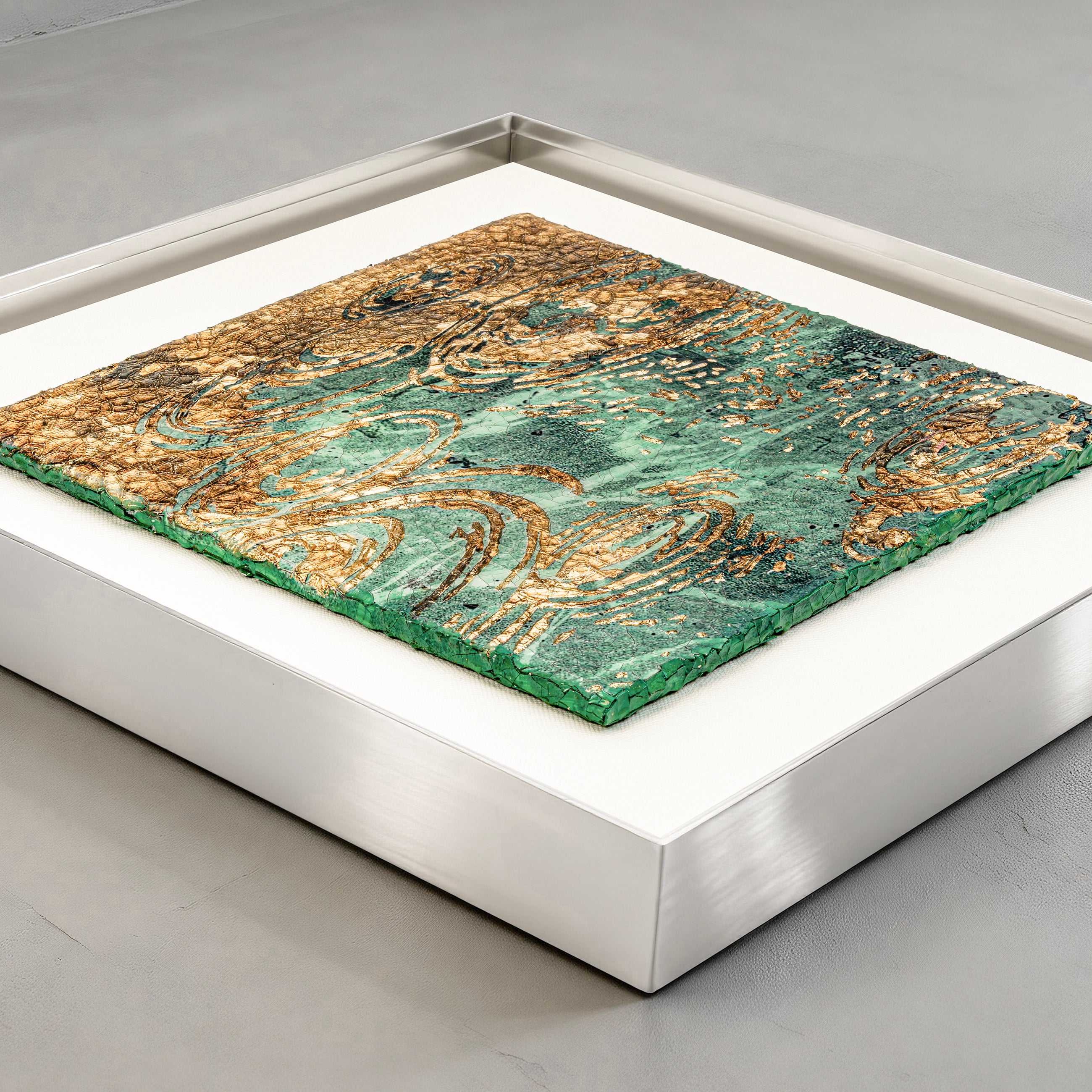 Spring and Ripples Fired Foil Handcrafted&nbsp;Art