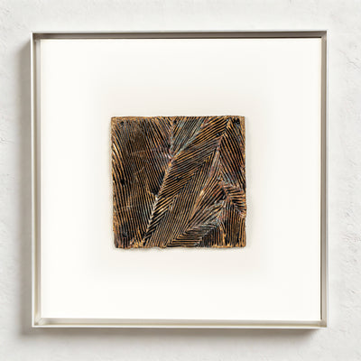 Black Gold Mountain Range Fired Foil Handcrafted Art