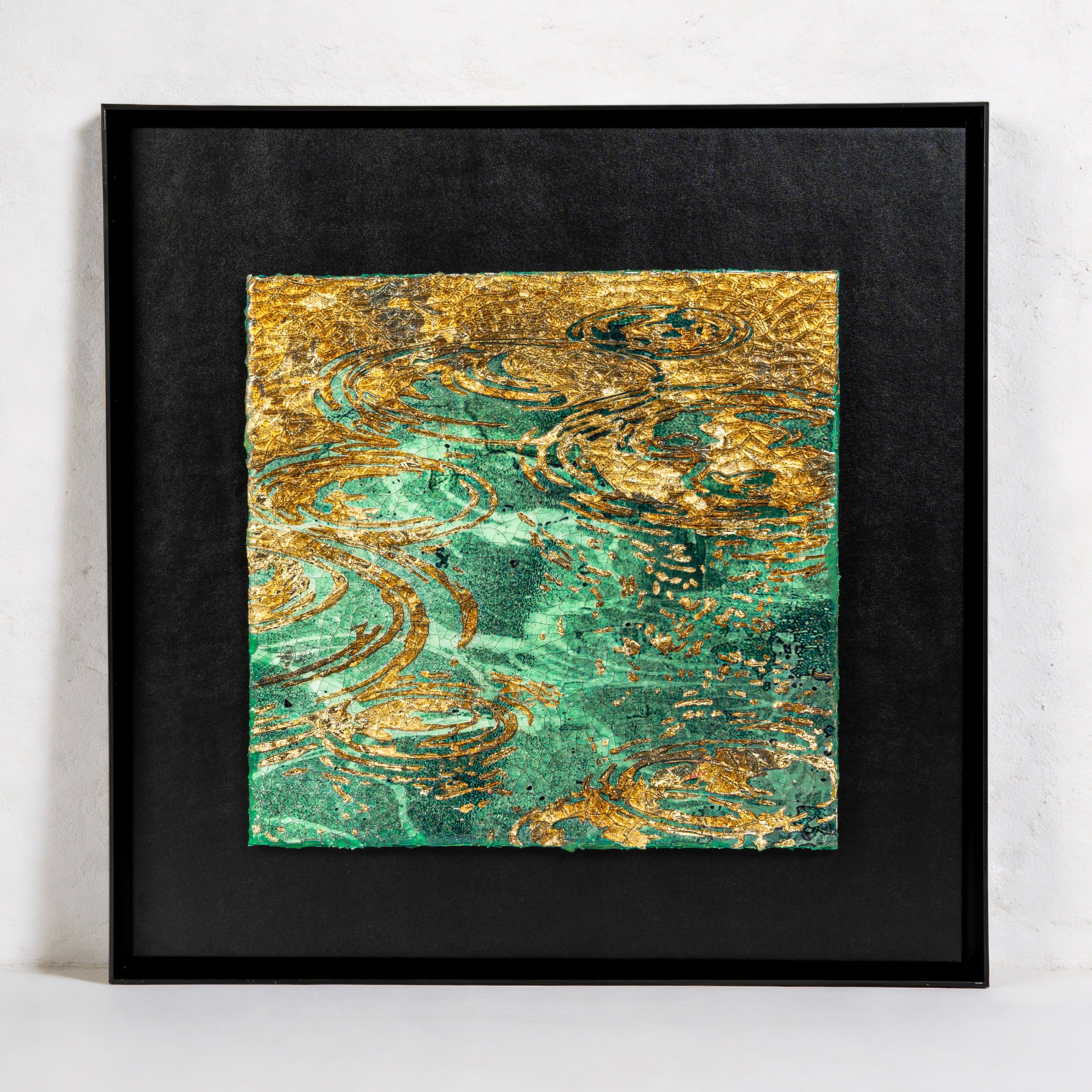 Spring and Ripples Fired Foil Handcrafted&nbsp;Art