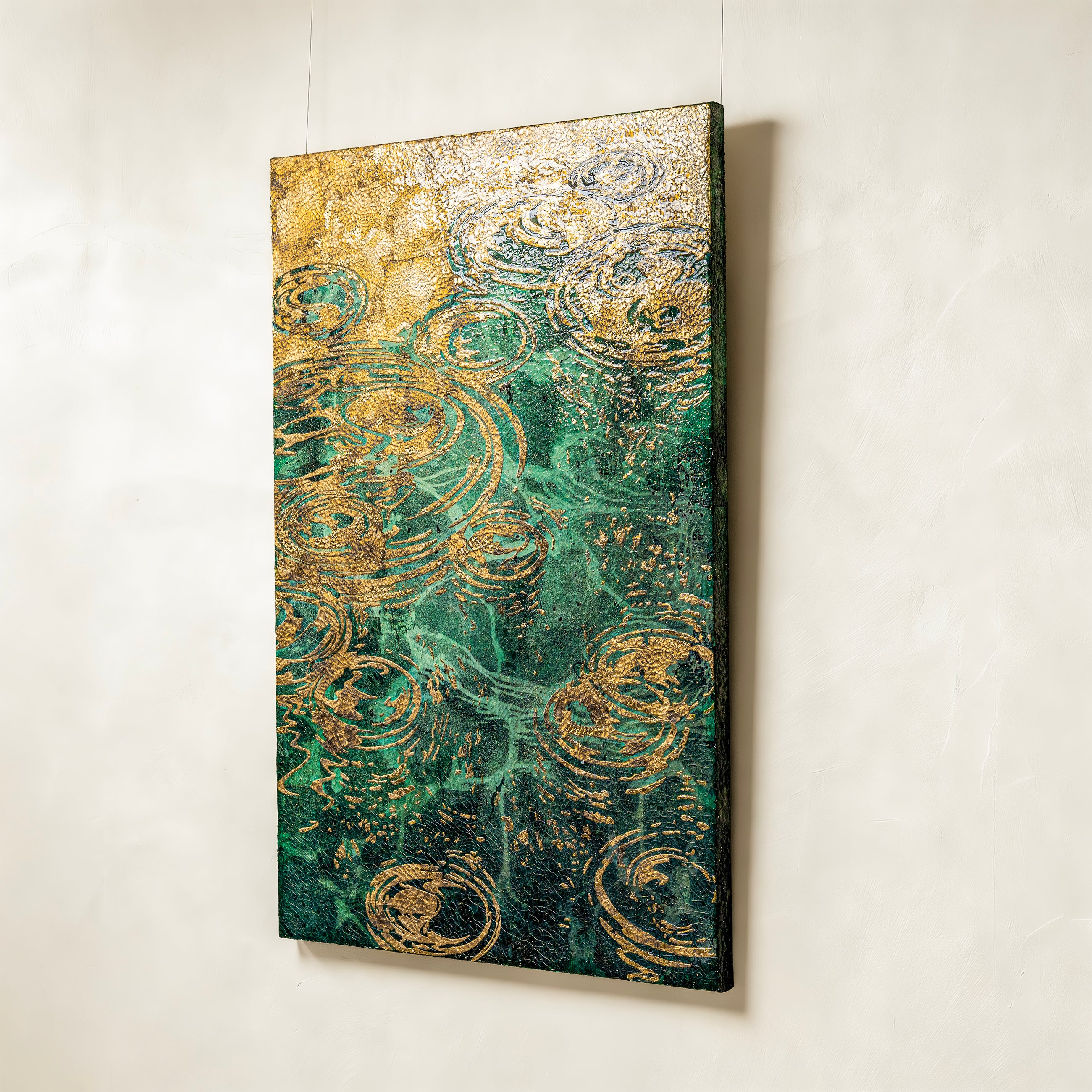 Spring and Ripples Fired Foil Handcrafted&nbsp;Art