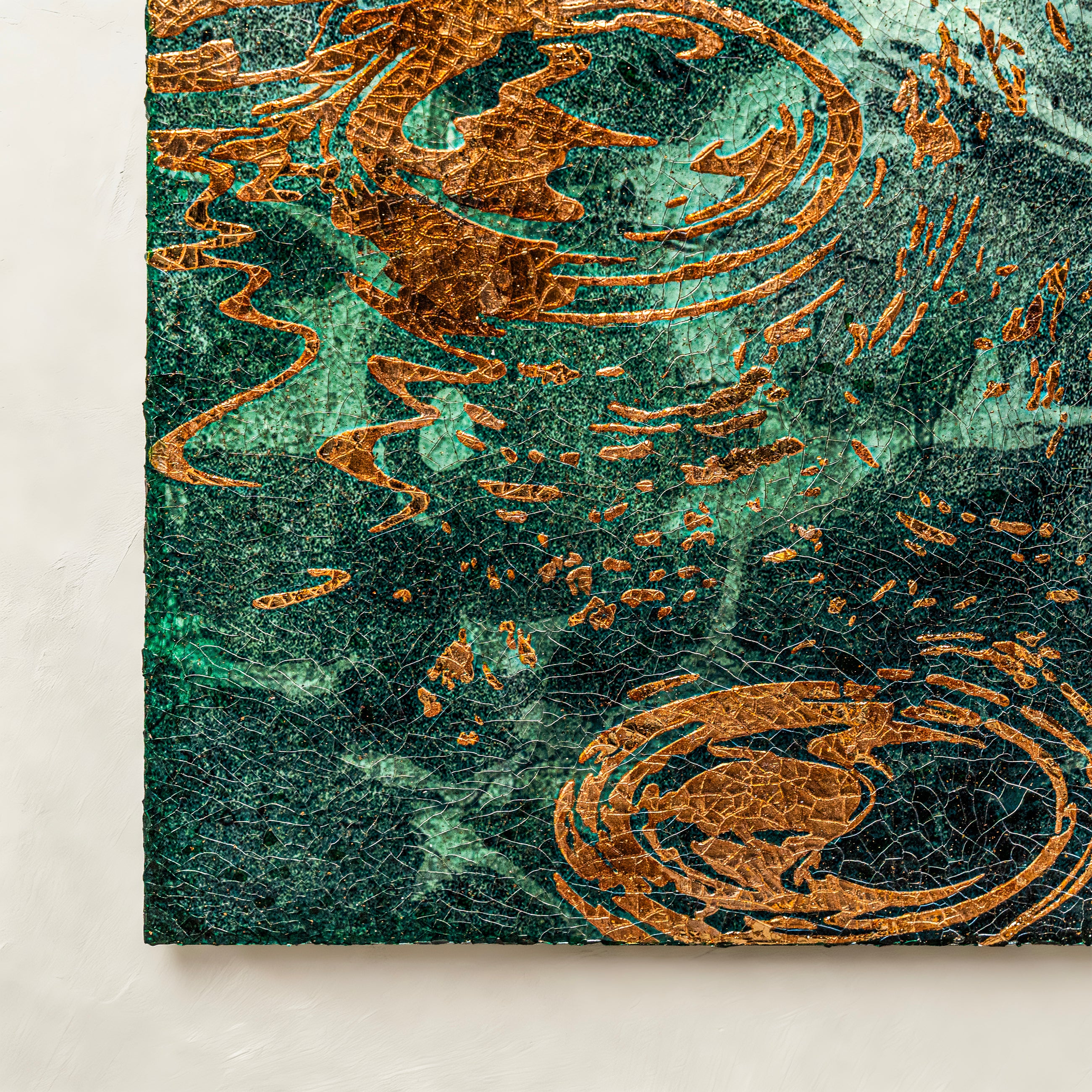 Spring and Ripples Fired Foil Handcrafted&nbsp;Art