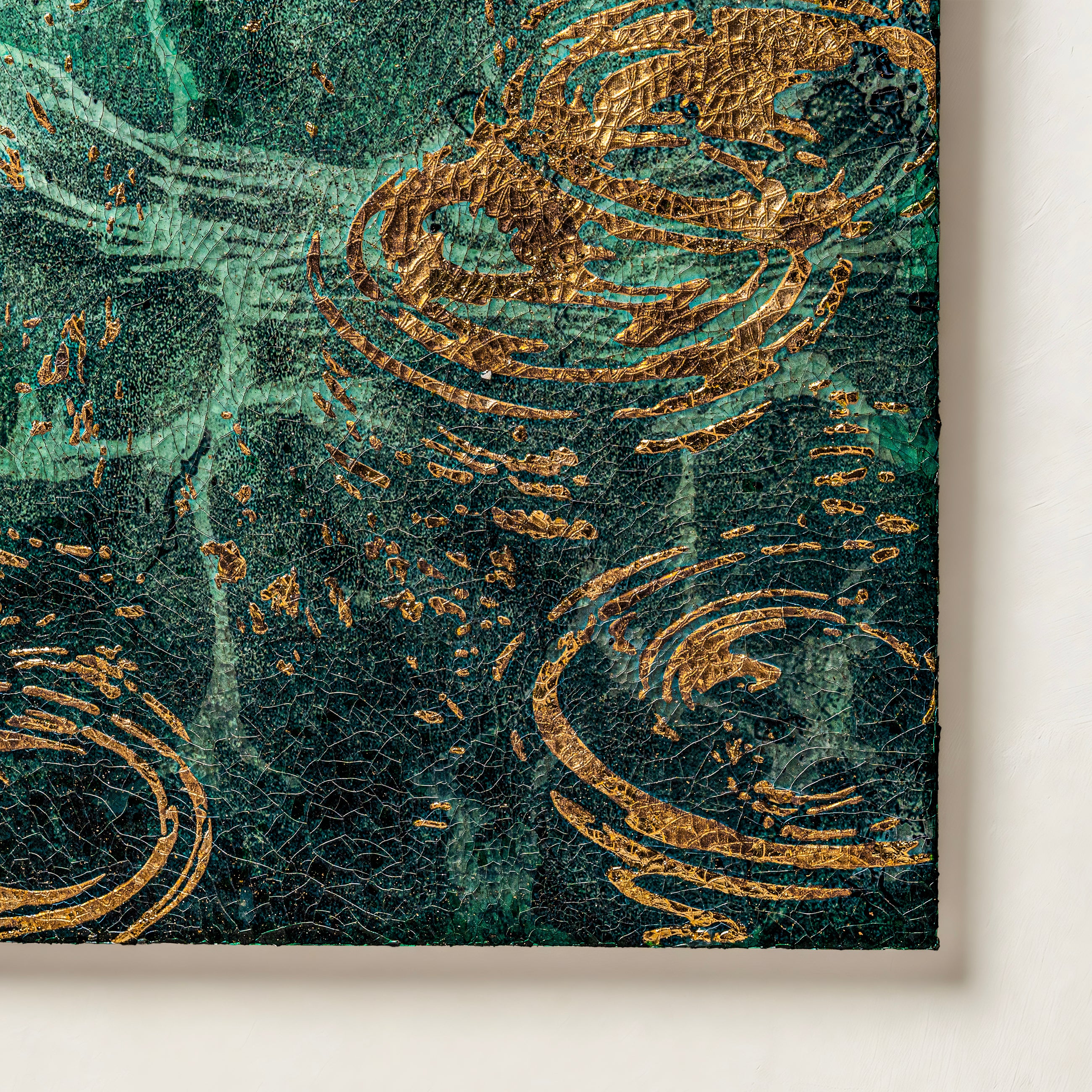 Spring and Ripples Fired Foil Handcrafted&nbsp;Art