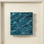 Unframed canvas of Pelagic — Mineral Texture · Aura Frame, revealing the full water element mineral surface with its accumulated color gradient from deep navy to crystal shallow tones and Song Dynasty-inspired crackle detail marking the movement between states.