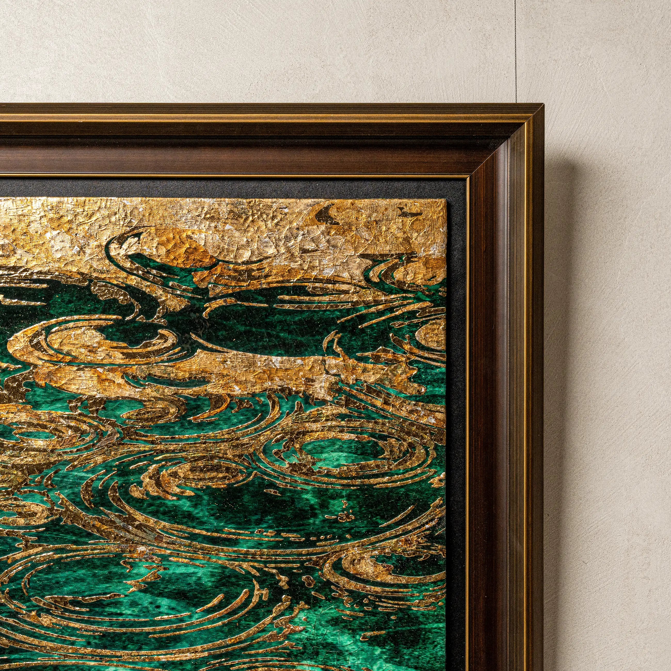 Still Water, Deep Current — Patinated Foil Grand 80 × 120 cm detail4