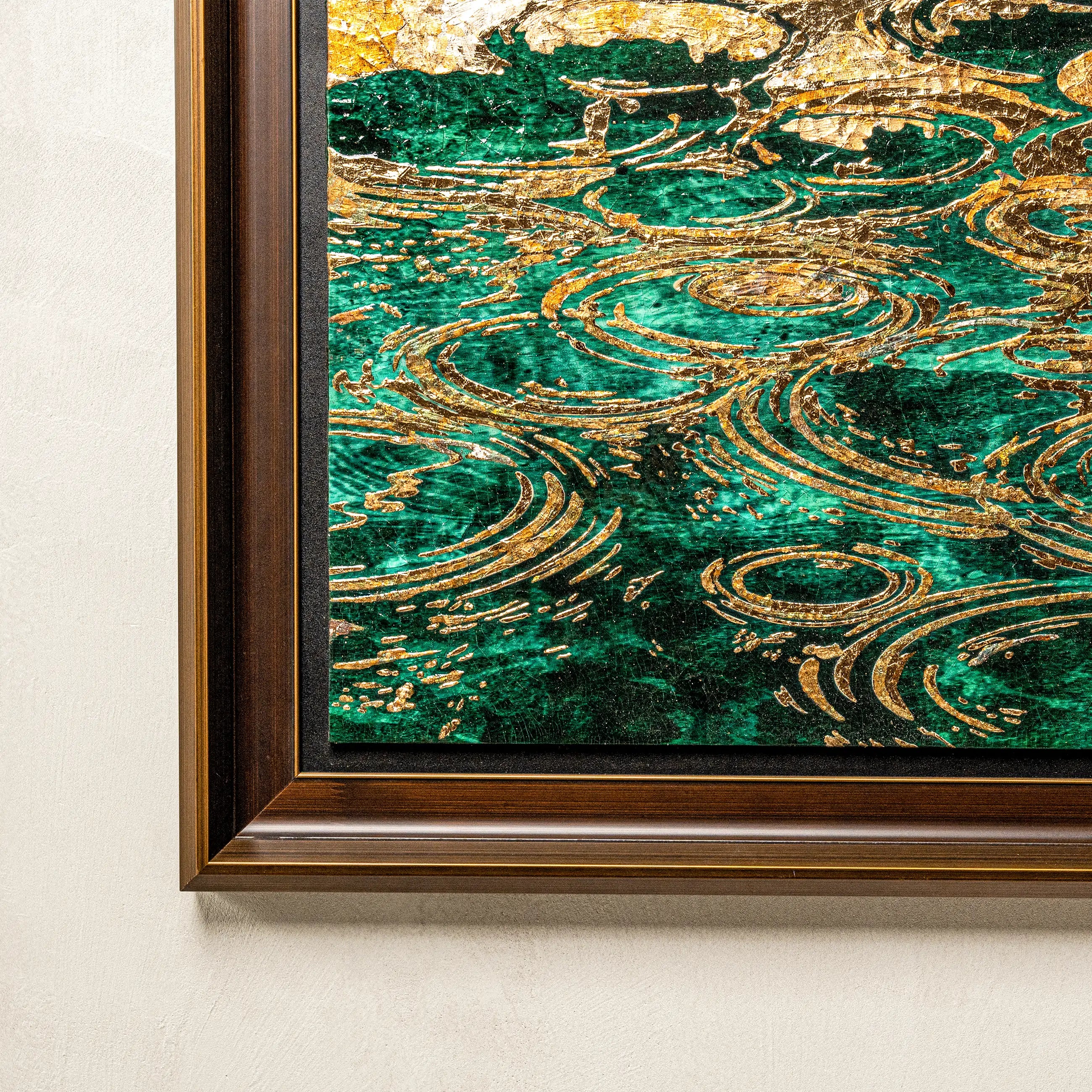 Still Water, Deep Current — Patinated Foil Grand 80 × 120 cm detail5
